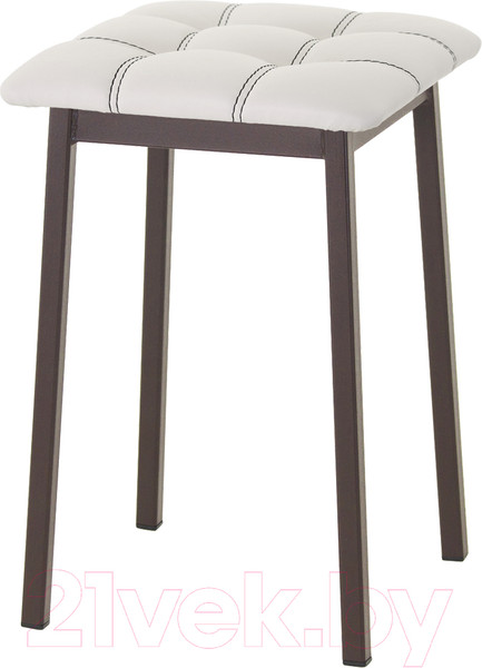 Изображение товара Табурет AMC Comfort 7К2.12 (кожзам белый/коричневый)