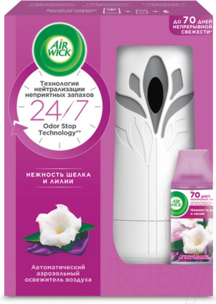 Изображение товара Автоматический освежитель воздуха Air Wick Freshmatic Нежность шелка и лилии New  (250мл)