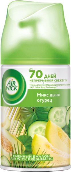 Изображение товара Сменный блок для освежителя воздуха Air Wick Freshmatic Микс дыня-огурец (250мл)