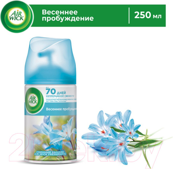 Изображение товара Сменный блок для освежителя воздуха Air Wick Freshmatic Pure Весеннее пробуждение (250мл)