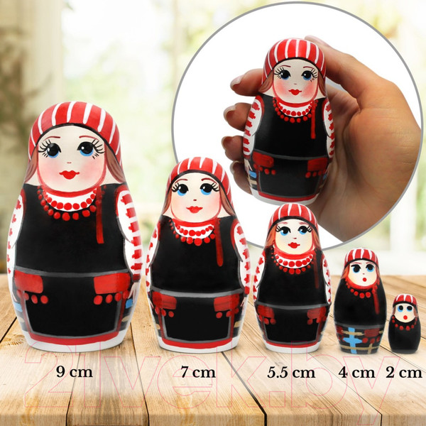 Изображение товара Матрешка сувенирная Брестская Фабрика Сувениров Белорусская в Неглюбском этническом наряде 5205