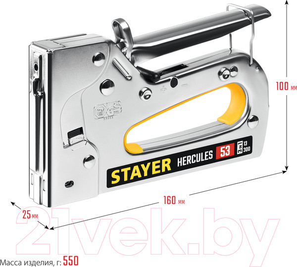 Изображение товара Механический степлер Stayer Hercules-53 31519