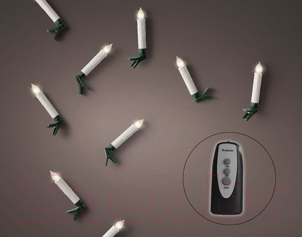 Изображение товара Набор светодиодных игрушек Lumineo Свечи беспроводные / 494522 (10шт)