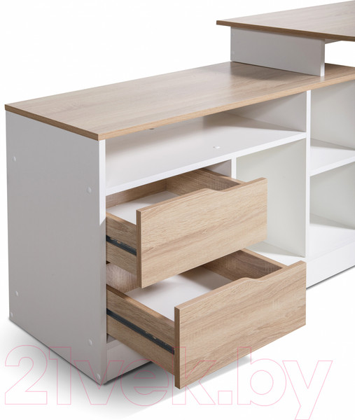 Изображение товара Письменный стол Мебель-Класс Имидж-3 (белый/дуб сонома)