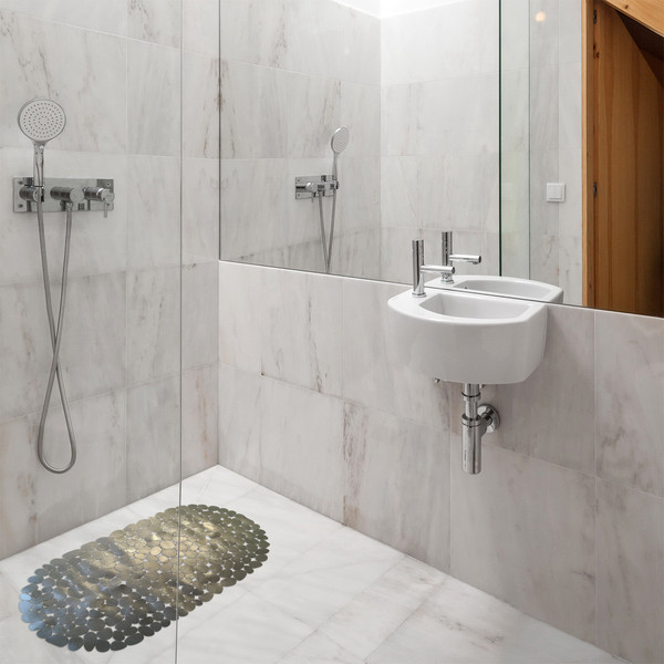 Изображение товара Коврик на присосках Вилина Морская галька 6805 (36x69, серый)