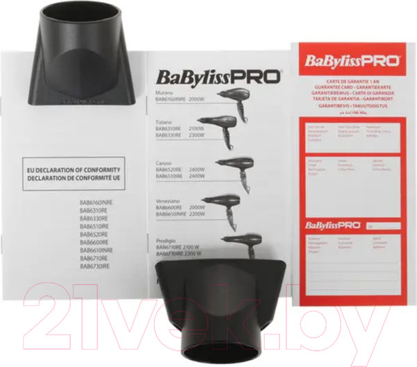 Изображение товара Профессиональный фен BaByliss Pro Caruso Ionic BAB6510IRE (черный)