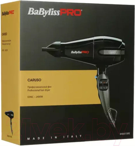Изображение товара Профессиональный фен BaByliss Pro Caruso Ionic BAB6510IRE (черный)