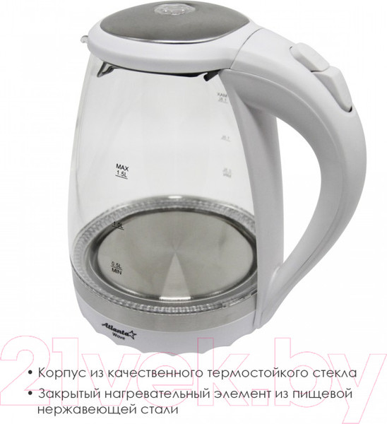Изображение товара Электрочайник Atlanta ATH-2463 (белый)