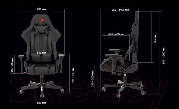 Изображение товара Кресло геймерское A4Tech Bloody GC-600 (черный)