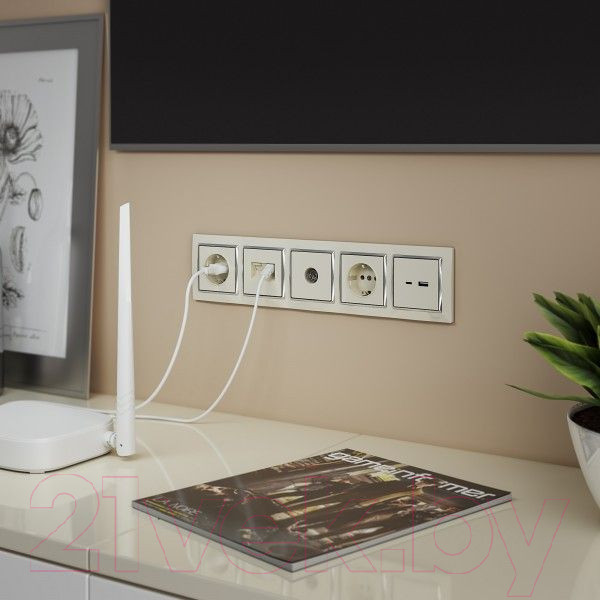 Изображение товара Розетка Werkel RJ-45 / W1181103 (слоновая кость)