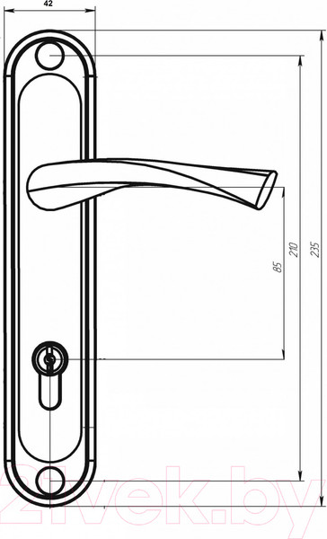 Изображение товара Ручка дверная Зенит РФ1-85.01 (медь)