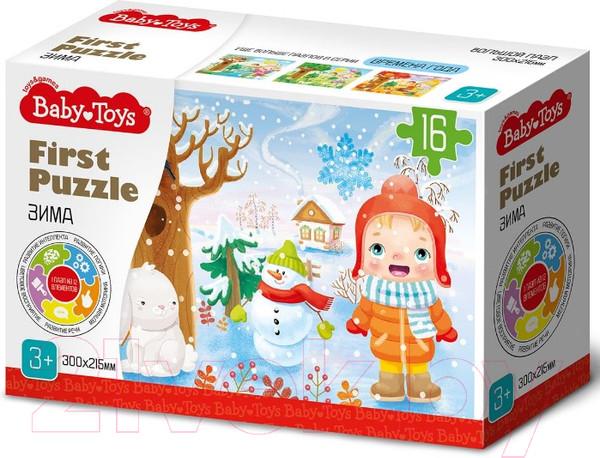 Изображение товара Развивающая игра Baby Toys First Puzzle Времена года. Зима / 04158 (16эл)