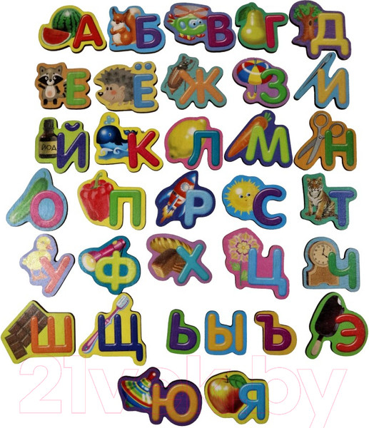 Изображение товара Развивающий игровой набор Десятое королевство Азбука деревянная на магнитах / 02943