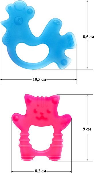 Изображение товара Набор прорезывателей для зубов Baby Toys Котик и Петушок / 02409