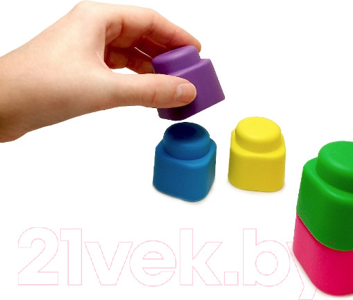 Изображение товара Набор игрушек для ванной Baby Toys Мягкие кирпичики / 04700