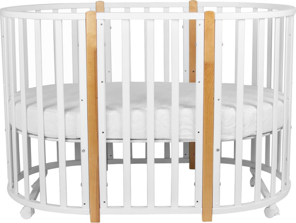 Изображение товара Детская кровать-трансформер INDIGO Born 7 в 1 (белый/натуральный)