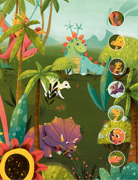 Изображение товара Развивающая книга Мозаика-Синтез Многоразовые наклейки. Динозавры / МС12983