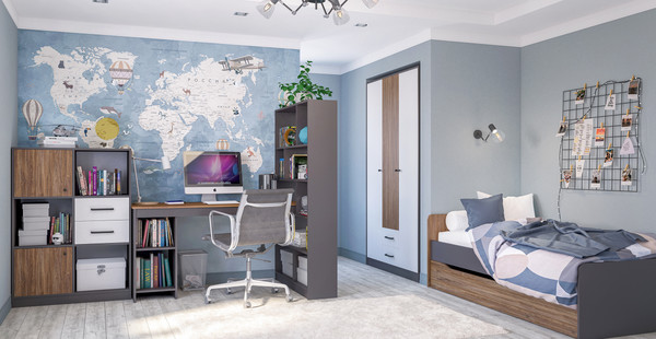 Изображение товара Односпальная кровать Мебель-Неман Мальма МН-135-29