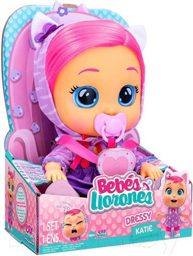 Изображение товара Пупс с аксессуарами Cry Babies Плачущий младенец Кэти Dressy / 40889