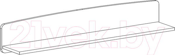 Изображение товара Полка Мебельград Калгари (дуб натуральный светлый/белый матовый)