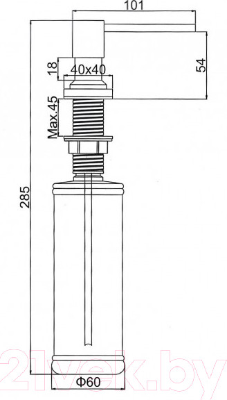Изображение товара Дозатор встраиваемый в мойку Gerhans K50404