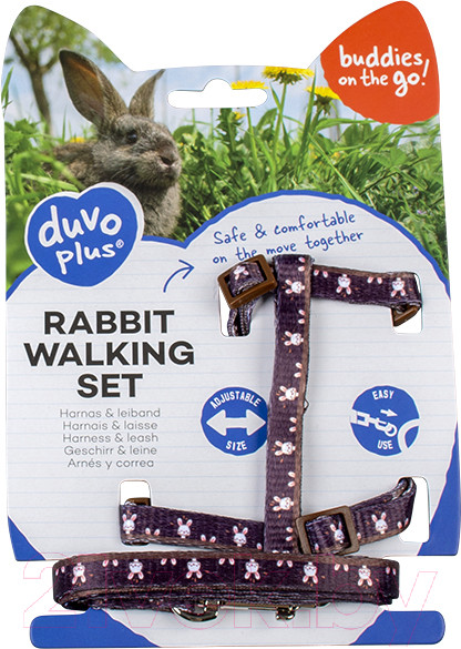 Изображение товара Шлея с поводком Duvo Plus Walking Set / 11926/brown (коричневый)