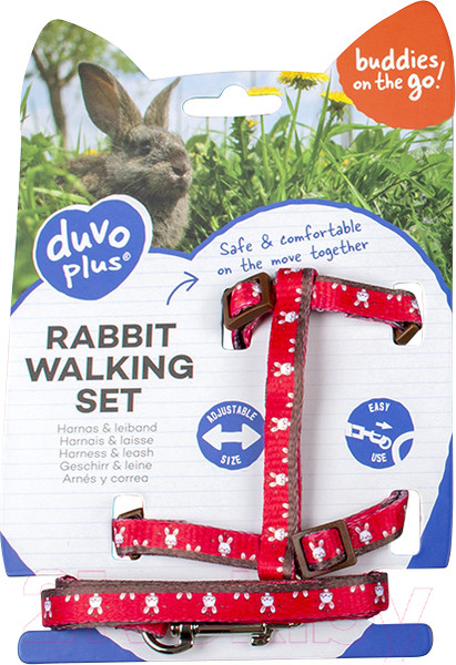 Изображение товара Шлея с поводком Duvo Plus Walking Set / 11926/red (красный)