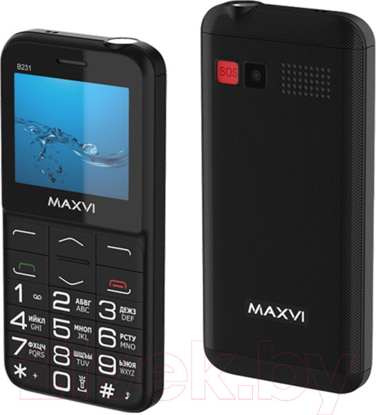 Изображение товара Мобильный телефон Maxvi B231 (черный)