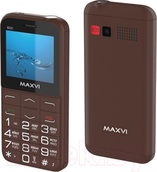 Изображение товара Мобильный телефон Maxvi B231 (коричневый)