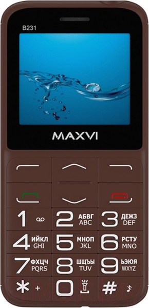 Изображение товара Мобильный телефон Maxvi B231 (коричневый)