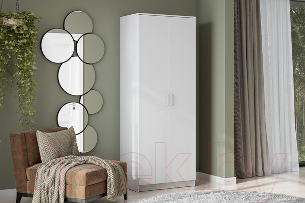 Изображение товара Шкаф NN мебель ШК 2 (белый текстурный)