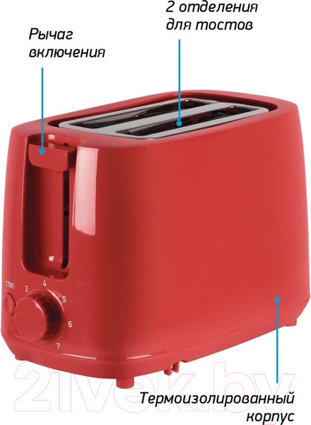 Изображение товара Тостер BBK TR82 (красный)