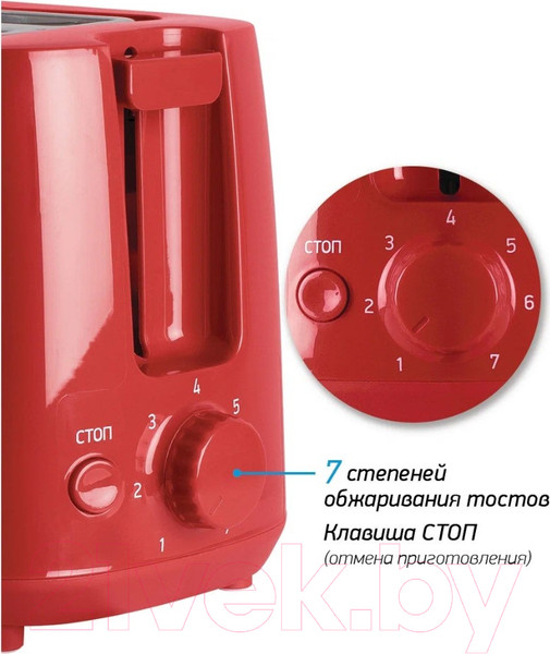 Изображение товара Тостер BBK TR82 (красный)