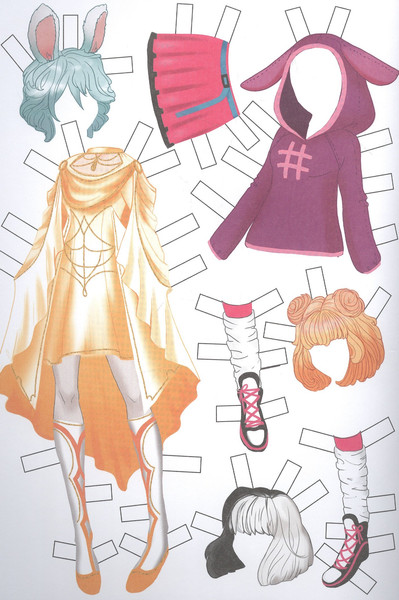 Изображение товара Развивающая книга Проф-Пресс Бумажные куколки. В стиле аниме