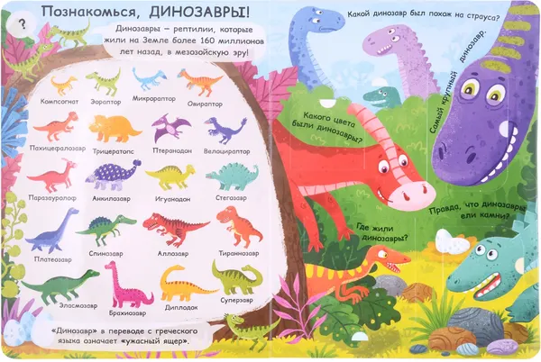 Изображение товара Развивающая книга Проф-Пресс Книжка с окошками. Кто такие динозавры, твердая обложка (Черненко Дмитрий)