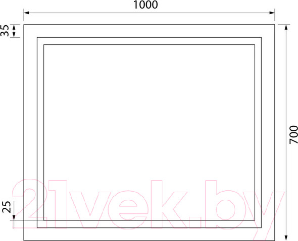 Изображение товара Зеркало IDDIS Zodiac ZOD1000i98 (с подсветкой)