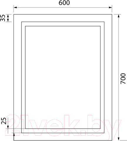 Изображение товара Зеркало IDDIS Zodiac ZOD60T0i98 (с подсветкой)