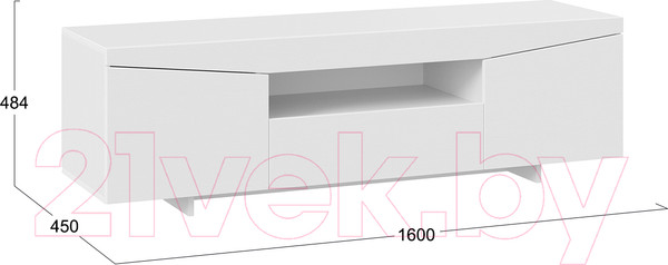 Изображение товара Тумба ТриЯ ТВ тип 1 (белый ясень)