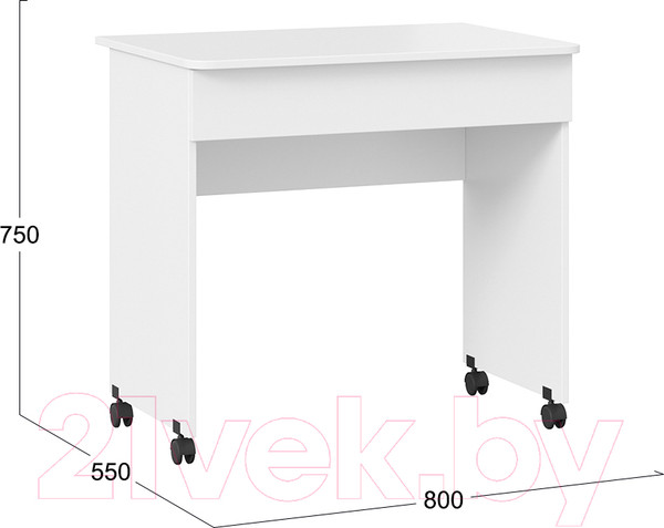 Изображение товара Письменный стол ТриЯ Diamond тип 2 (белый ясень)