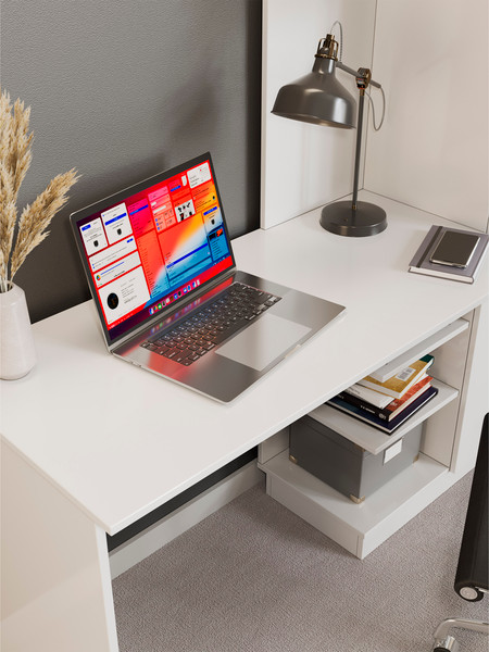 Изображение товара Компьютерный стол ТриЯ Бейсик (белый)