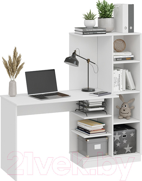 Изображение товара Компьютерный стол ТриЯ Бейсик (белый)