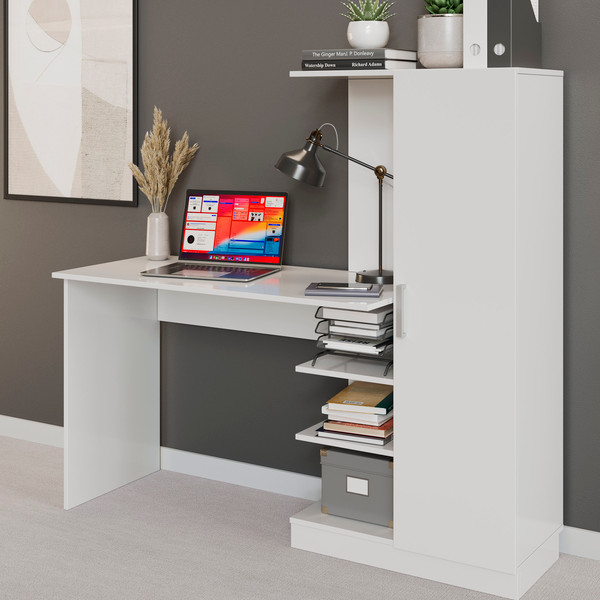 Изображение товара Компьютерный стол ТриЯ Бейсик (белый)