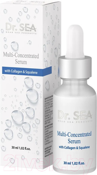 Изображение товара Сыворотка для лица Dr. Sea Мульти-концентрированная с коллагеном и скваленом (30мл)