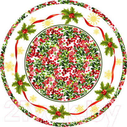 Изображение товара Блюдо для торта Zibo Shelley Новогоднее настроение 2 / S3012/2D DD043