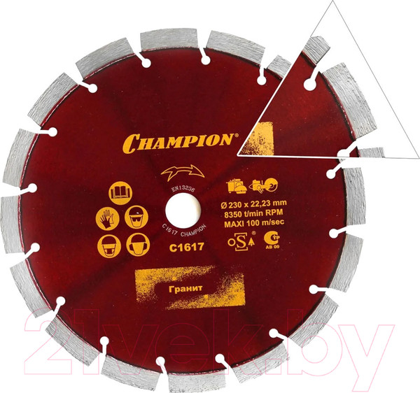 Изображение товара Отрезной диск алмазный Champion C1617