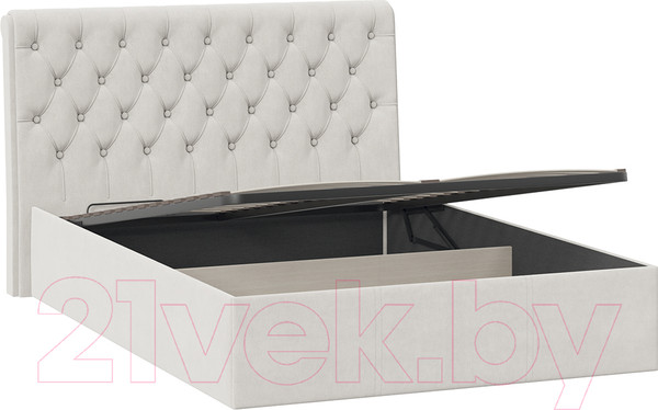 Изображение товара Полуторная кровать ТриЯ Скарлет универсальная тип 1 с ПМ 140x200 (велюр бежевый)