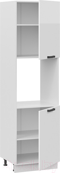 Изображение товара Шкаф-пенал кухонный ТриЯ Детройт исп.2 1П6 (белый/белый глянец)