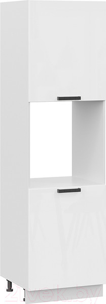 Изображение товара Шкаф-пенал кухонный ТриЯ Детройт исп.2 1П6 (белый/белый глянец)