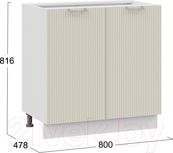 Изображение товара Шкаф-стол кухонный ТриЯ Кимберли 1Н8 (белый/кремовый)