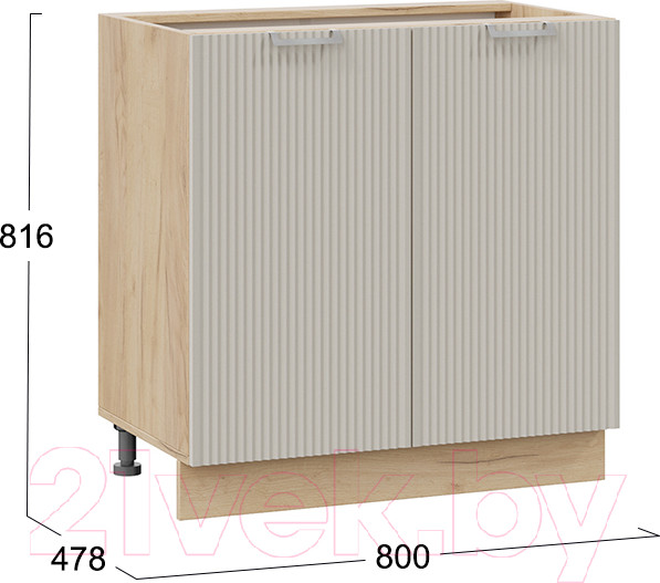 Изображение товара Шкаф-стол кухонный ТриЯ Кимберли 1Н8 (дуб крафт золотой/кремовый)